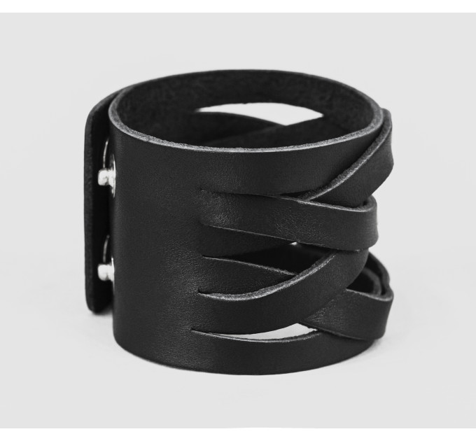 Leather cuff bracelet for men or women, code 4620