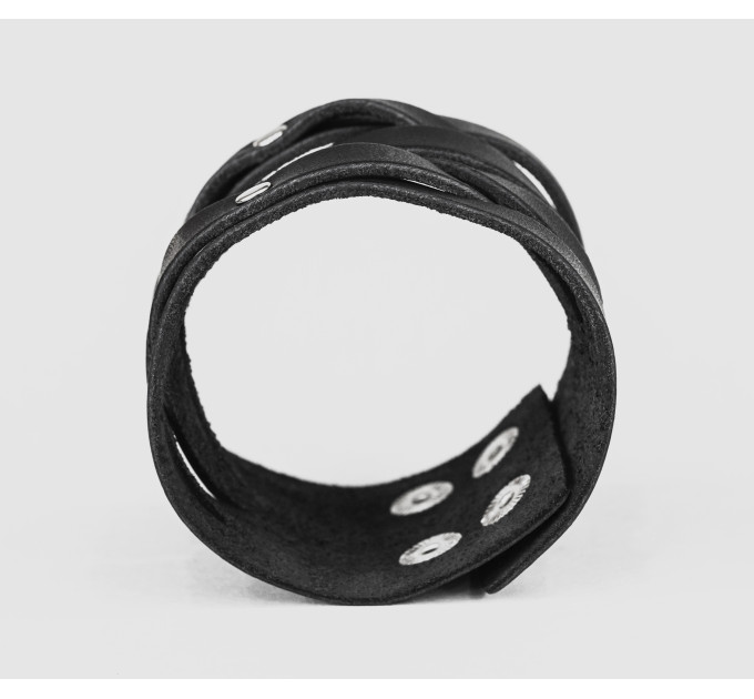 Leather cuff bracelet for men or women, code 4620