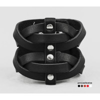 Leather cuff bracelet for men or women, code 4625
