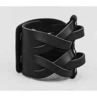 Leather cuff bracelet for men or women, code 4625