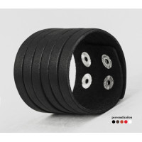 Leather cuff bracelet for men or women, code 4640