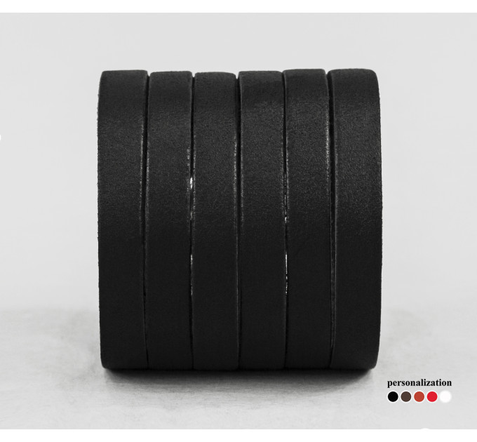 Leather cuff bracelet for men or women, code 4640