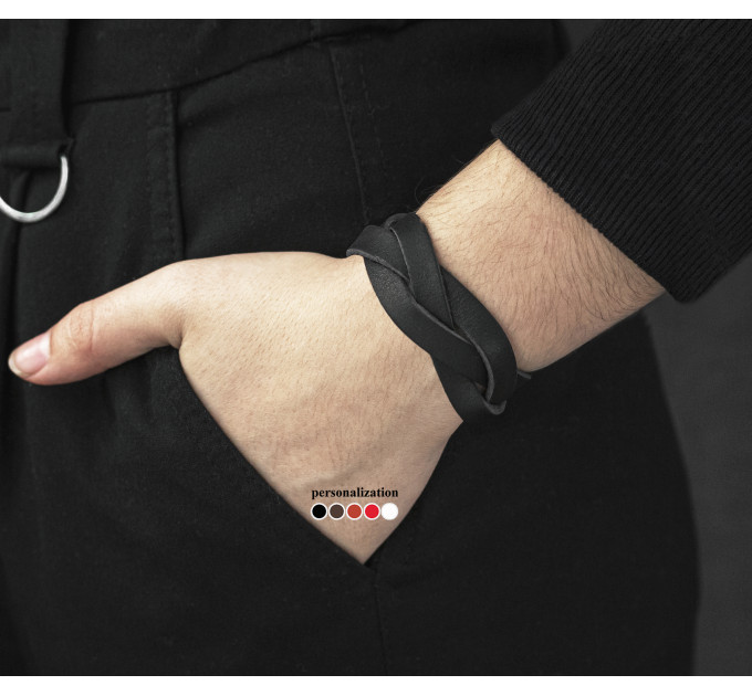 Leather bracelet for men or women, code 4641