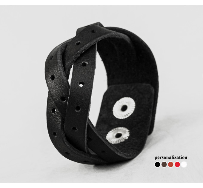 Leather bracelet for men or women, code 4642
