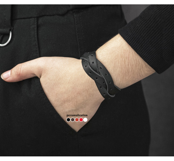 Leather bracelet for men or women, code 4642