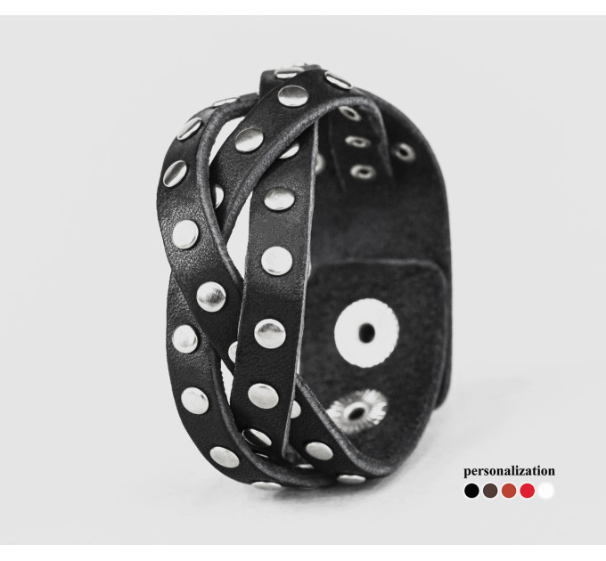 Leather bracelet for men or women, code 4643