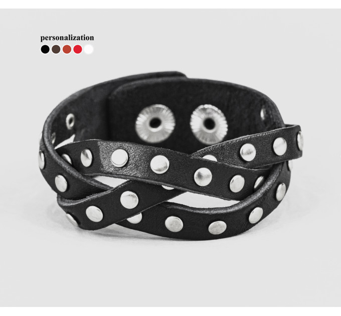 Leather bracelet for men or women, code 4643