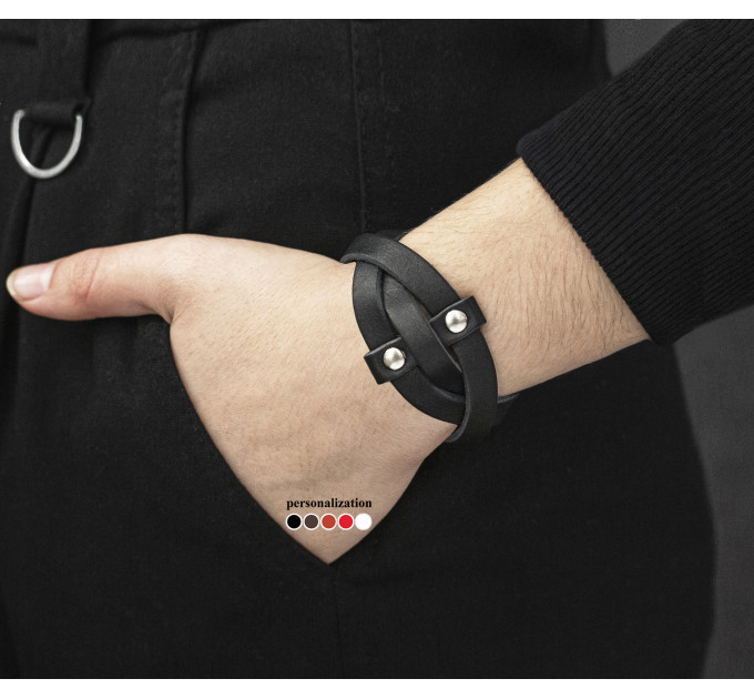 Leather bracelet for men or women, code 4644