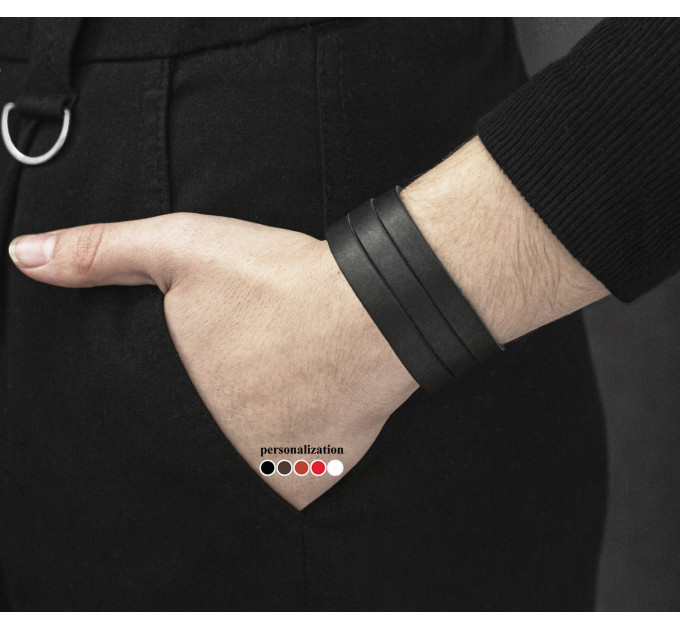 Leather bracelet for men or women, code 4645