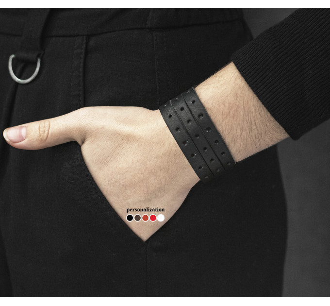 Leather bracelet for men or women, code 4646