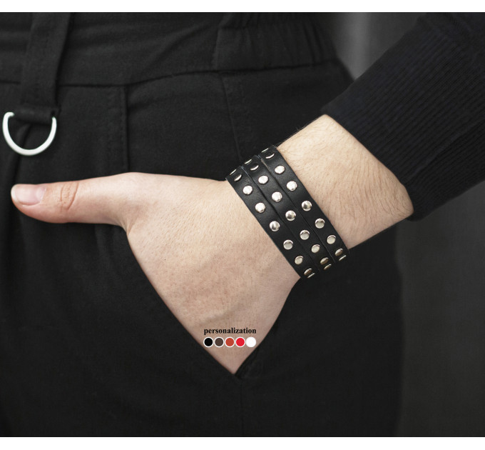 Leather bracelet for men or women, code 4647