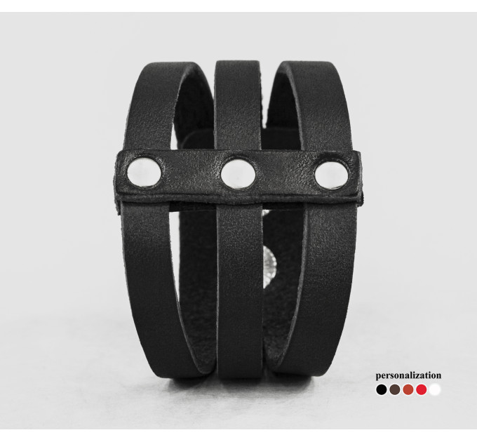Leather bracelet for men or women, code 4648