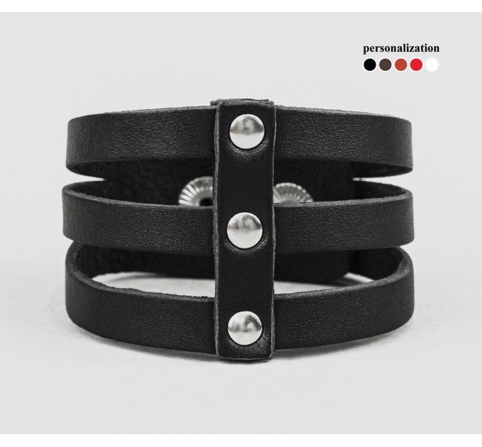 Leather bracelet for men or women, code 4648