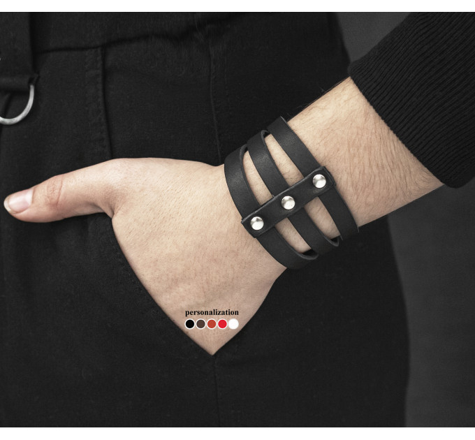 Leather bracelet for men or women, code 4648