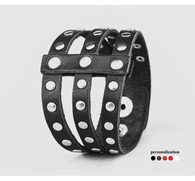 Leather bracelet for men or women, code 4649