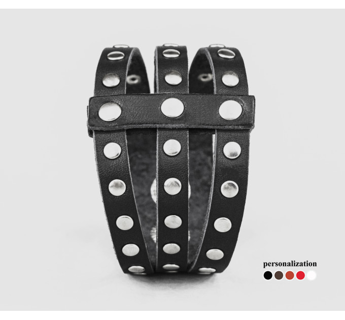 Leather bracelet for men or women, code 4649