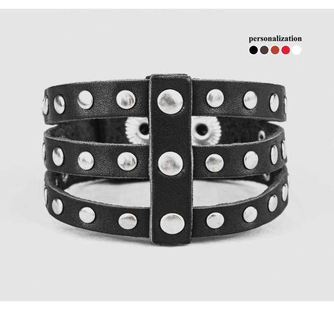 Leather bracelet for men or women, code 4649