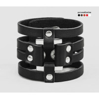 Leather cuff bracelet for men or women, code 4655