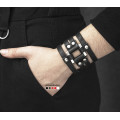 Leather cuff bracelet for men or women, code 4655