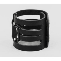 Leather cuff bracelet for men or women, code 4655