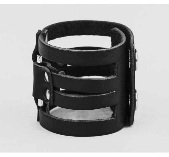 Leather cuff bracelet for men or women, code 4655