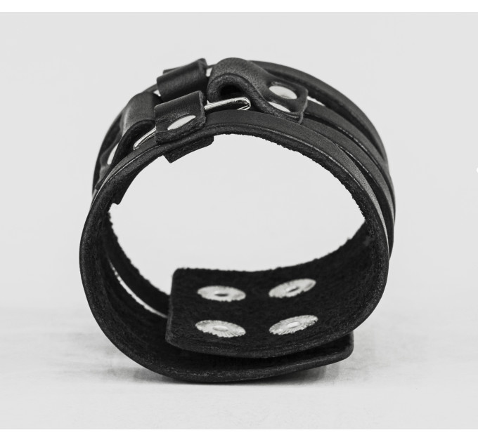 Leather cuff bracelet for men or women, code 4655