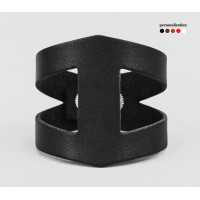 Leather cuff bracelet for men or women, code 4660