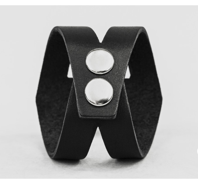 Leather cuff bracelet for men or women, code 4660