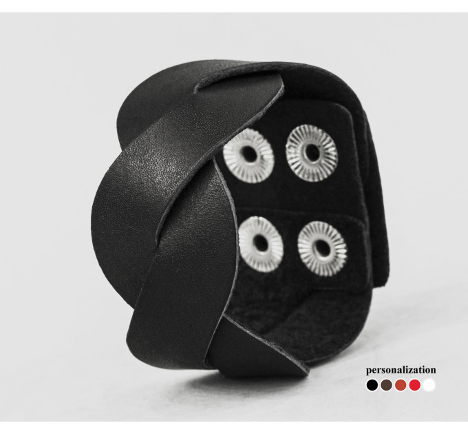 Leather cuff bracelet for men or women, code 4668