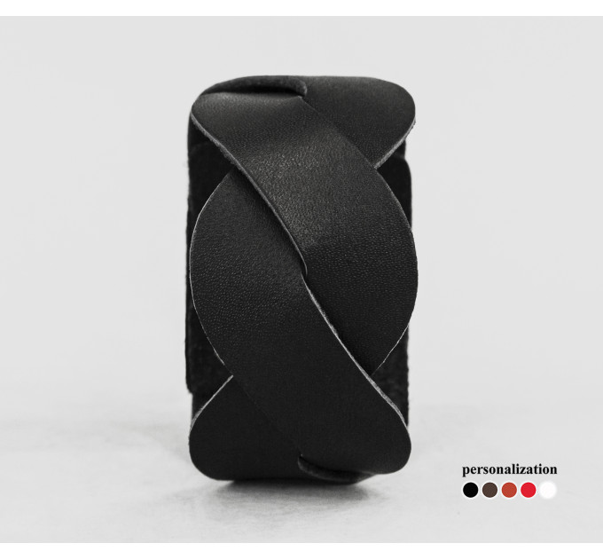Leather cuff bracelet for men or women, code 4668