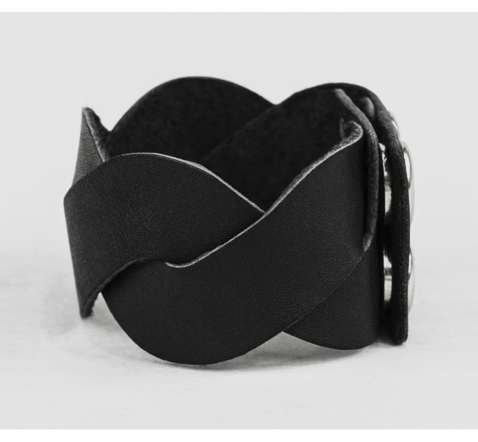 Leather cuff bracelet for men or women, code 4668