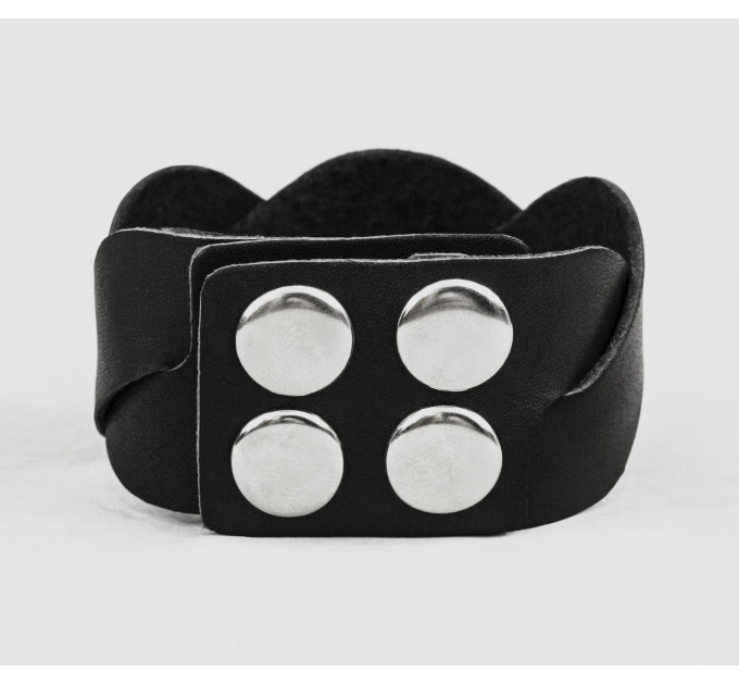 Leather cuff bracelet for men or women, code 4668