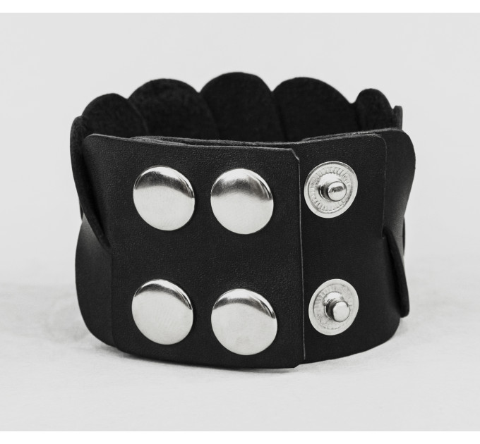 Leather cuff bracelet for men or women, code 4670