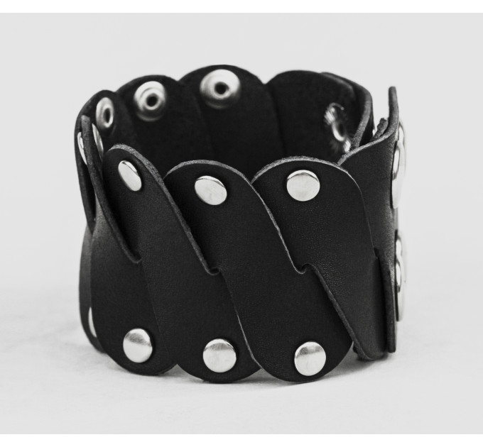 Leather cuff bracelet for men or women, code 4678