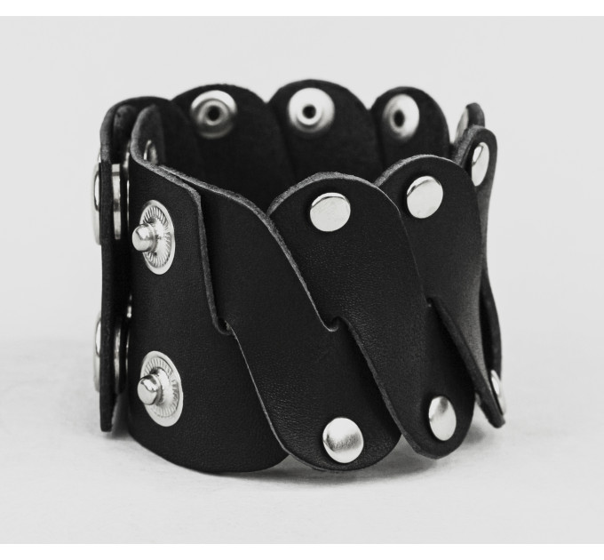 Leather cuff bracelet for men or women, code 4678