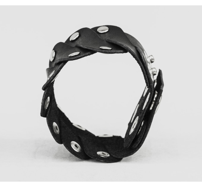 Leather cuff bracelet for men or women, code 4678