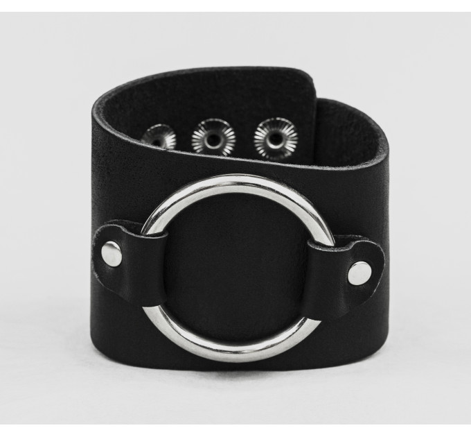 Leather cuff bracelet for men or women, code 4855