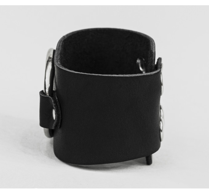 Leather cuff bracelet for men or women, code 4855