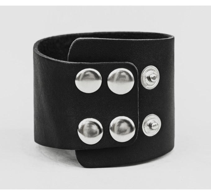 Leather cuff bracelet for men or women, code 4855