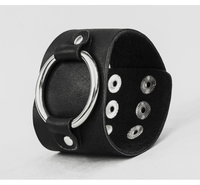 Leather cuff bracelet for men or women, code 4855