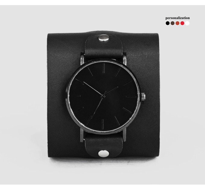 Leather watch band for men or women, code 5010