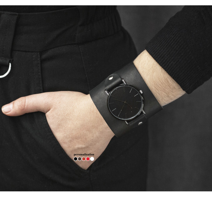 Leather watch band for men or women, code 5010