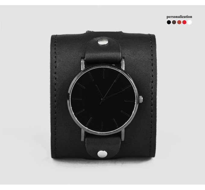 Leather watch band for men or women, code 5010st