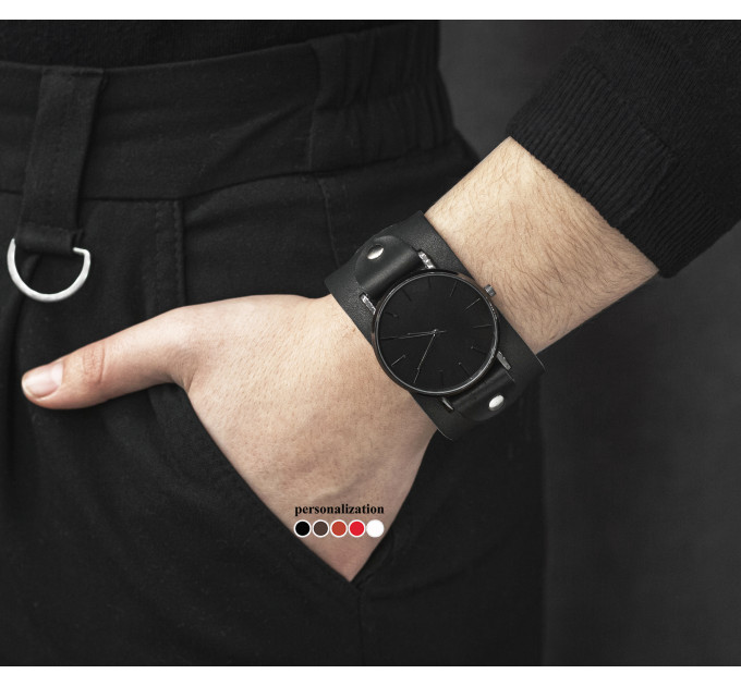 Leather watch band for men or women, code 5020