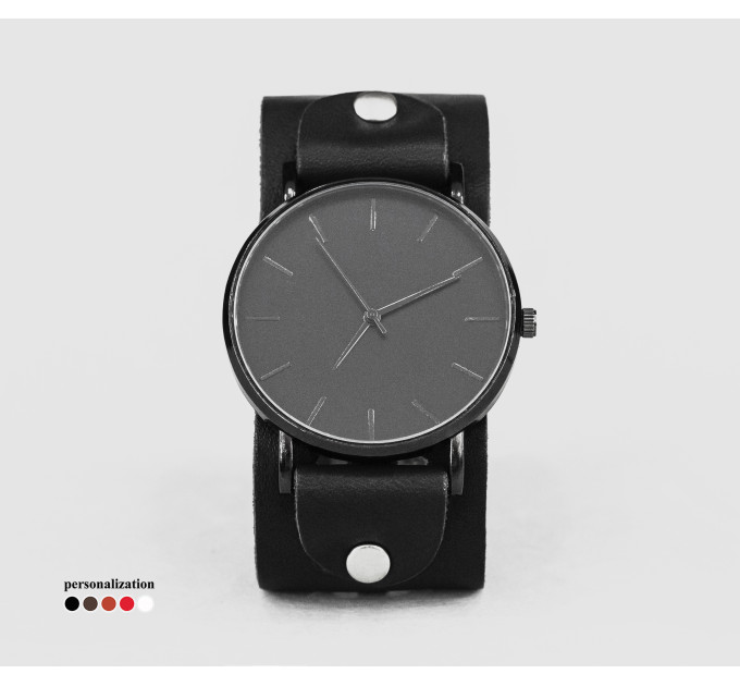 Leather watch band for men or women, code 5025