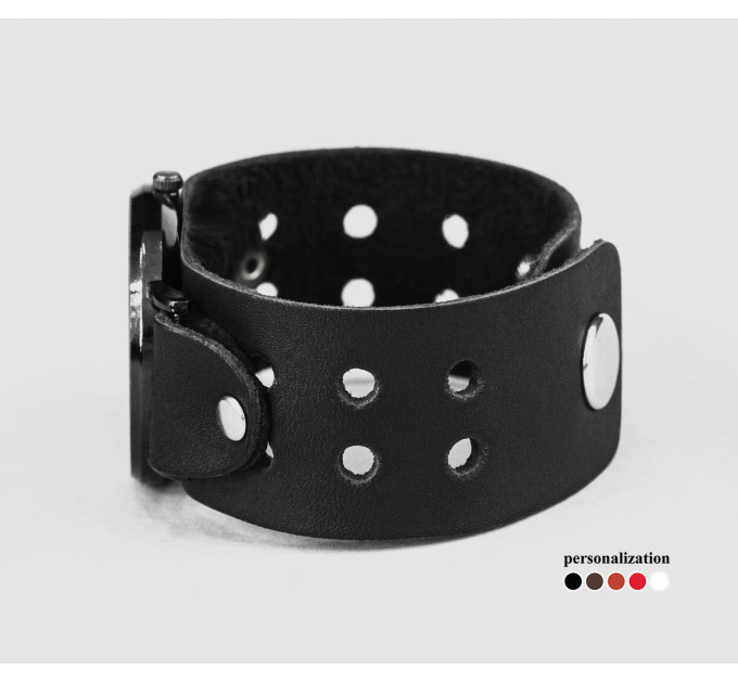 Leather watch band for men or women, code 5025