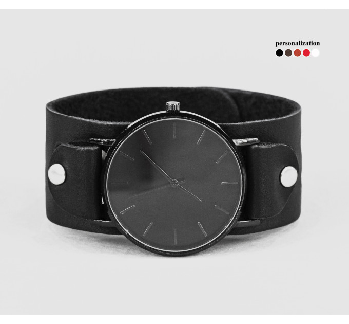 Leather watch band for men or women, code 5025