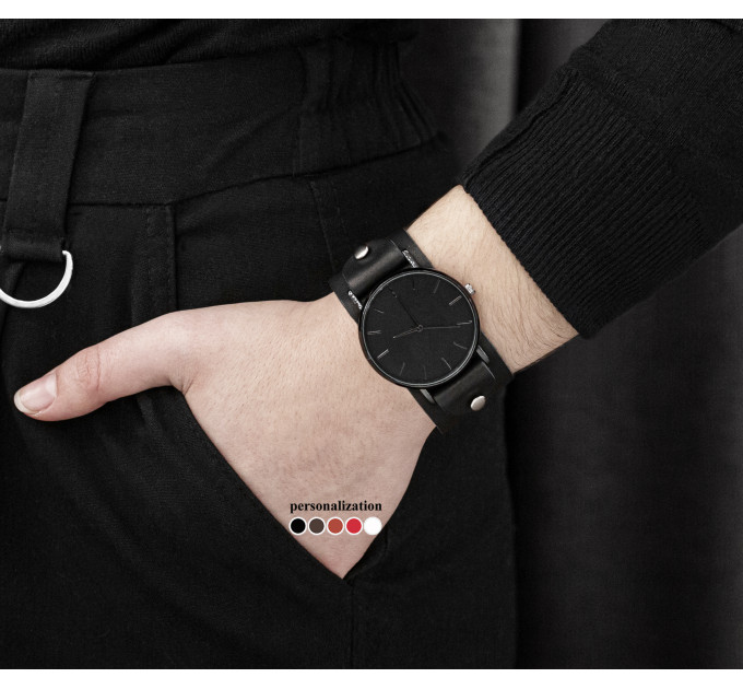 Leather watch band for men or women, code 5025