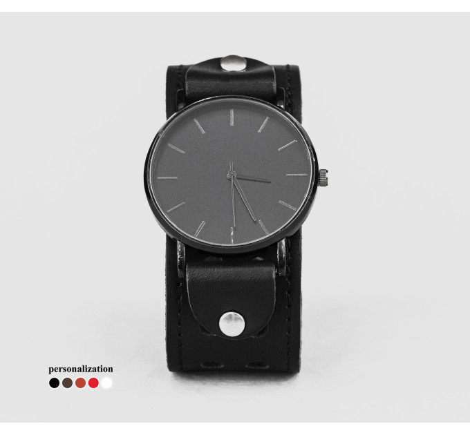 Leather watch band for men or women, code 5025st