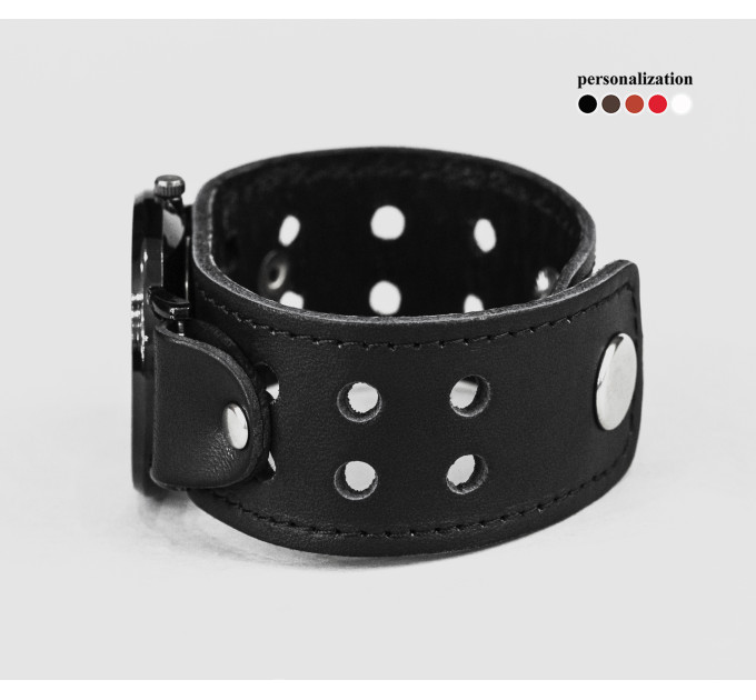 Leather watch band for men or women, code 5025st